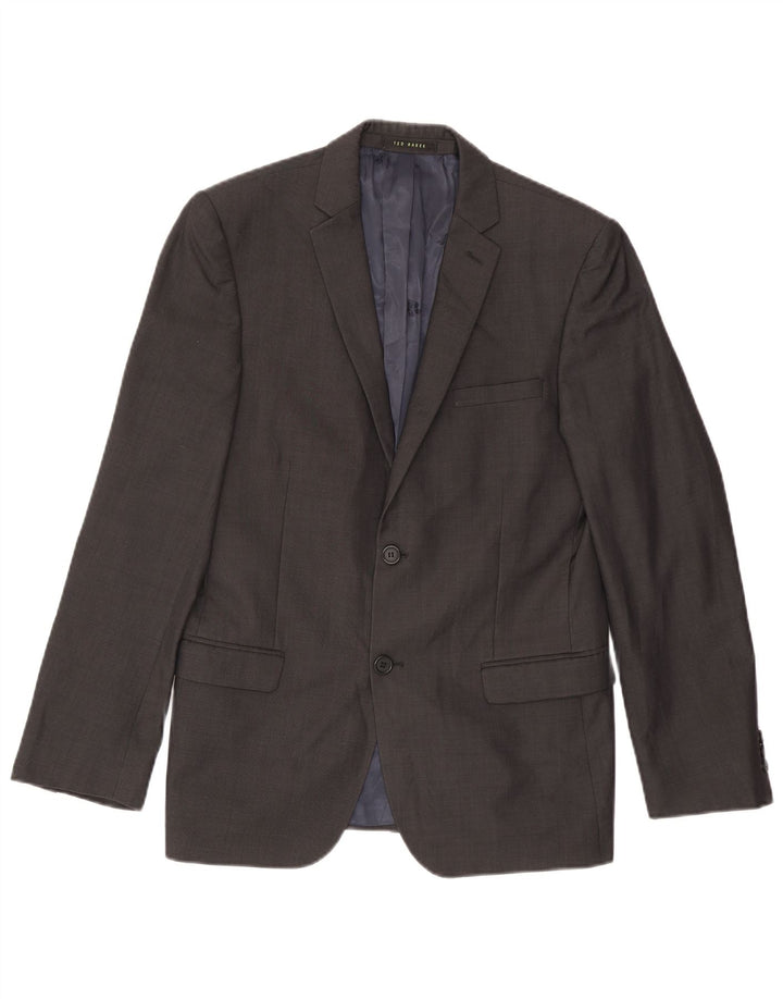 Sacou Ted Baker pentru bărbați, cu 2 nasturi, UK 38, lână, gri mediu