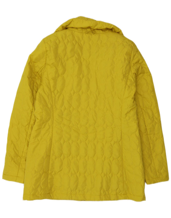Jachetă căptușită Dkny pentru femei UK 12 Medium Galben Poliester Modern
