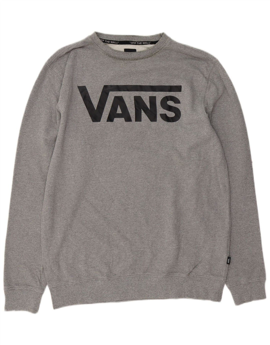 VANS Mens Graphic Sweatshirt Jumper Large Grey Cotton
