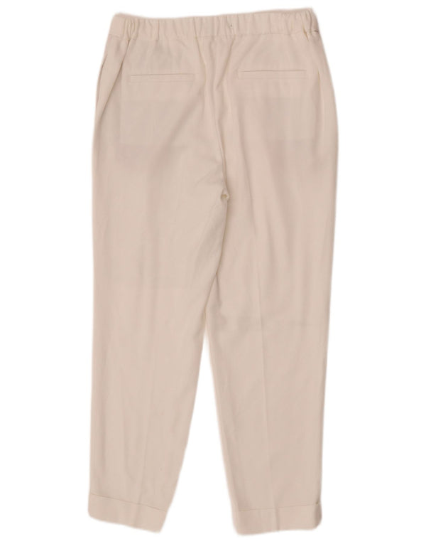 Pantaloni chino conici pentru bărbați Marks & Spencer UK 10 Small W26 L25 Alb