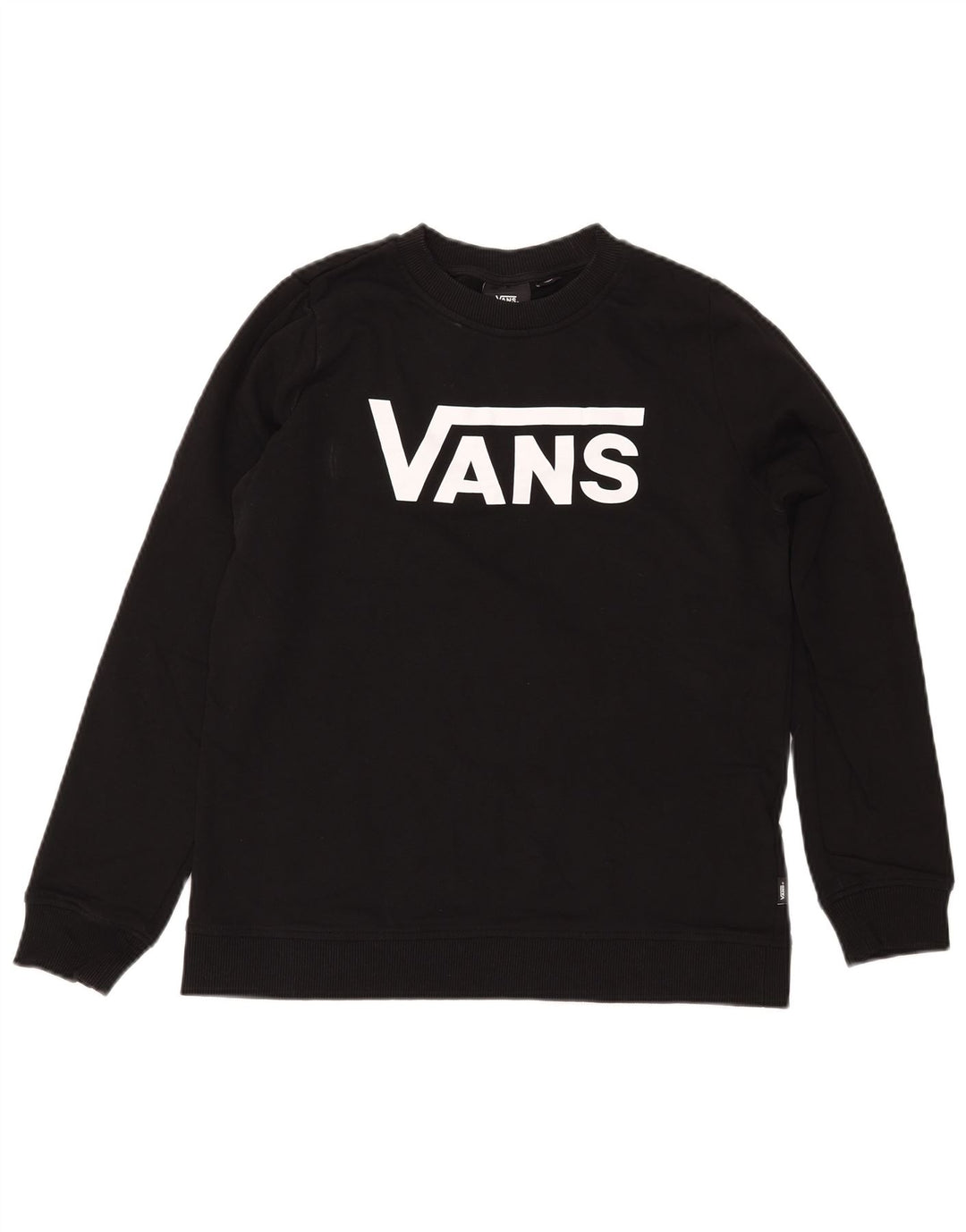 VANS Pulover cu grafic pentru femei UK 14 Bumbac mediu negru