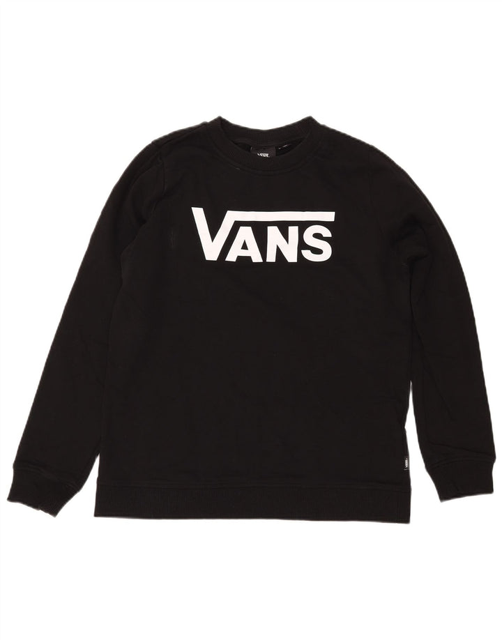 VANS Pulover cu grafic pentru femei UK 14 Bumbac mediu negru