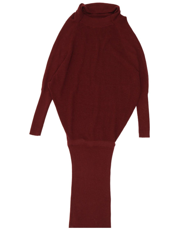 Rochie pentru femei All Saints tricot liliac cu talie scazuta UK 10 Maroon mic