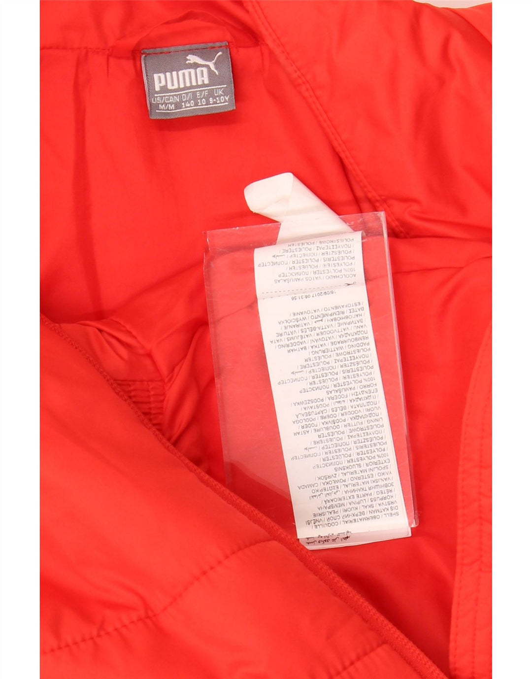Jachetă căptușită pentru fete PUMA 9-10 ani poliester roșu