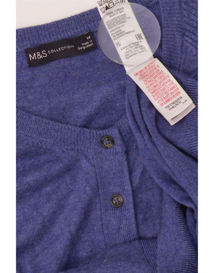 Pulover cardigan pentru femei Marks & Spencer UK 14 Medium Blue Viscose