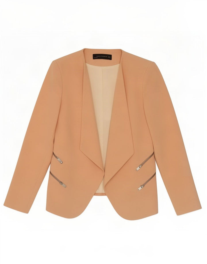 Jachetă Blazer deschisă pentru femei Zara UK 14 Poliester roz mediu