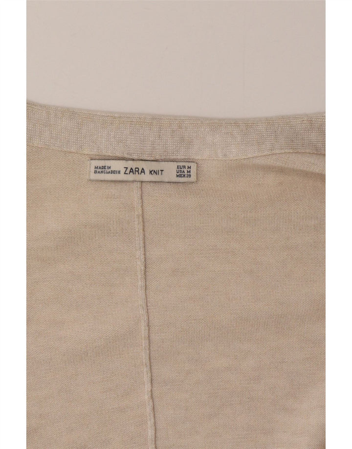 Pulover cardigan supradimensionat pentru femei Zara UK 14 Bej mediu