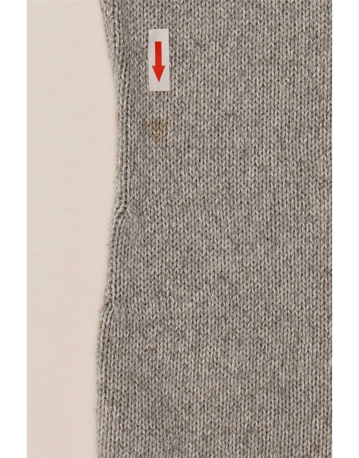 Pulover cu mânecă scurtă cu decolteu în V Massimo Dutti pentru femei UK 10 Mic gri