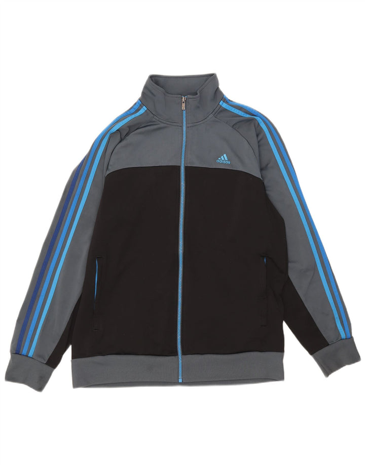 Jachetă de trening pentru bărbați Adidas, mare, gri, poliester color bloc