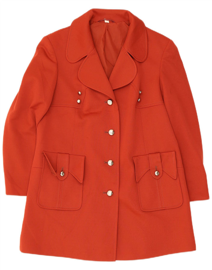 Pardesiu vintage pentru femei UK 12 Medium Red