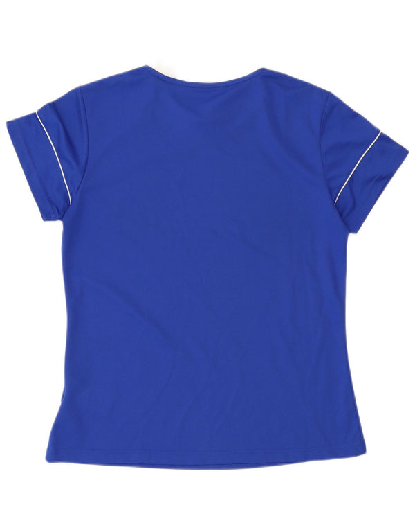Tricou ADIDAS Aeroready pentru femei, Marea Britanie 12/14, poliester albastru mediu