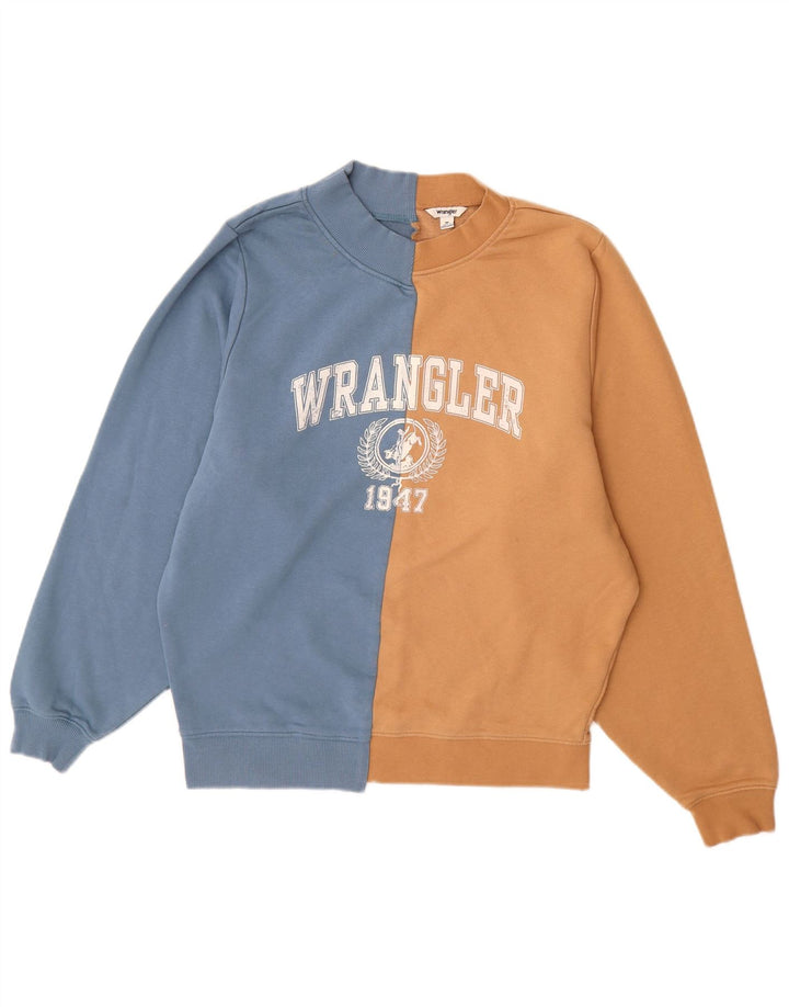 Hanorac grafic pentru bărbați Wrangler Pulover, albastru mediu, bumbac color-bloc