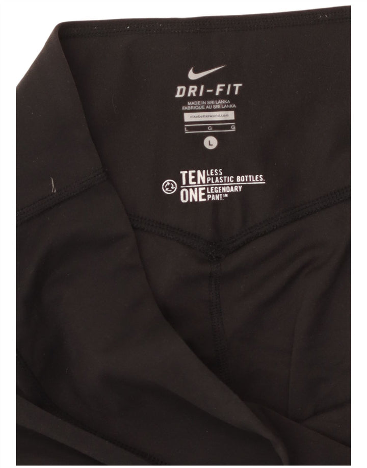 Pantaloni scurti sport NIKE Dri Fit pentru femei UK 16 Large Black