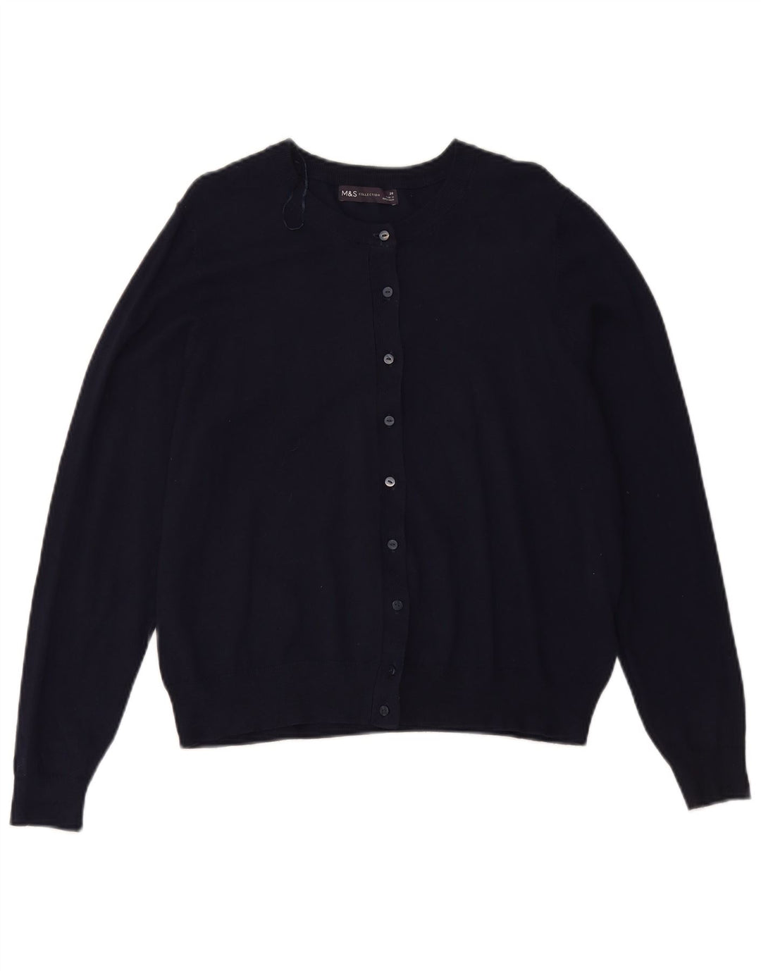 MARKS & SPENCER Pulover Crop Cardigan pentru femei UK 20 2XL Bleumarin Viscoză