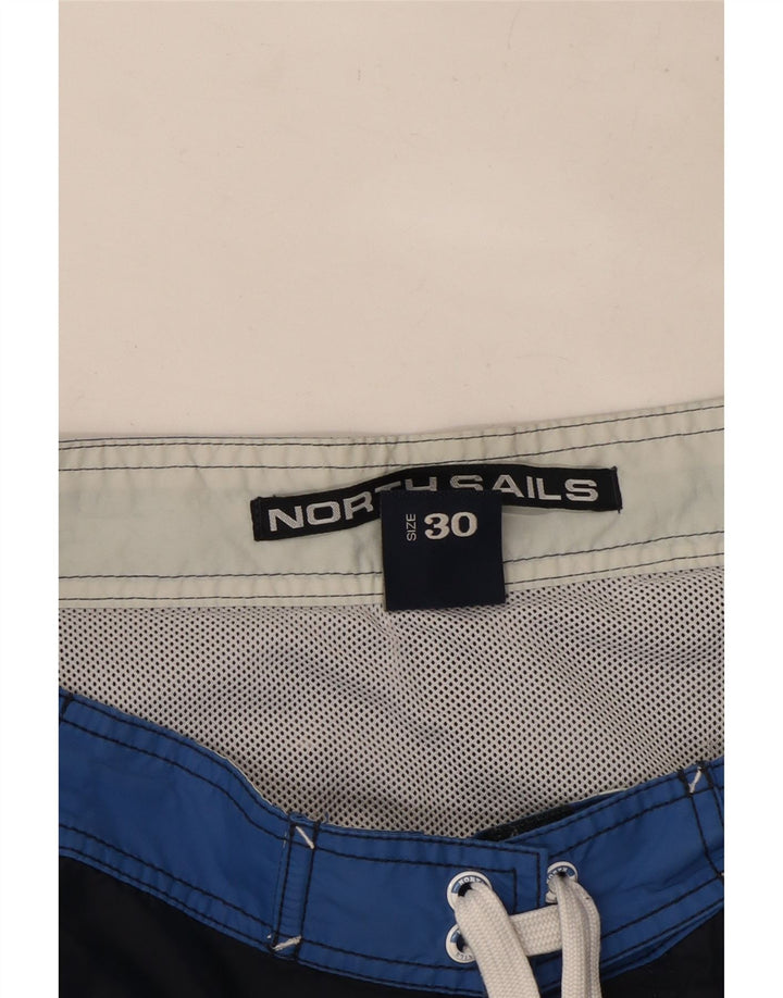 Pantaloni scurți de înot grafic North Sails pentru bărbați, medii, albastru bleumarin, color block