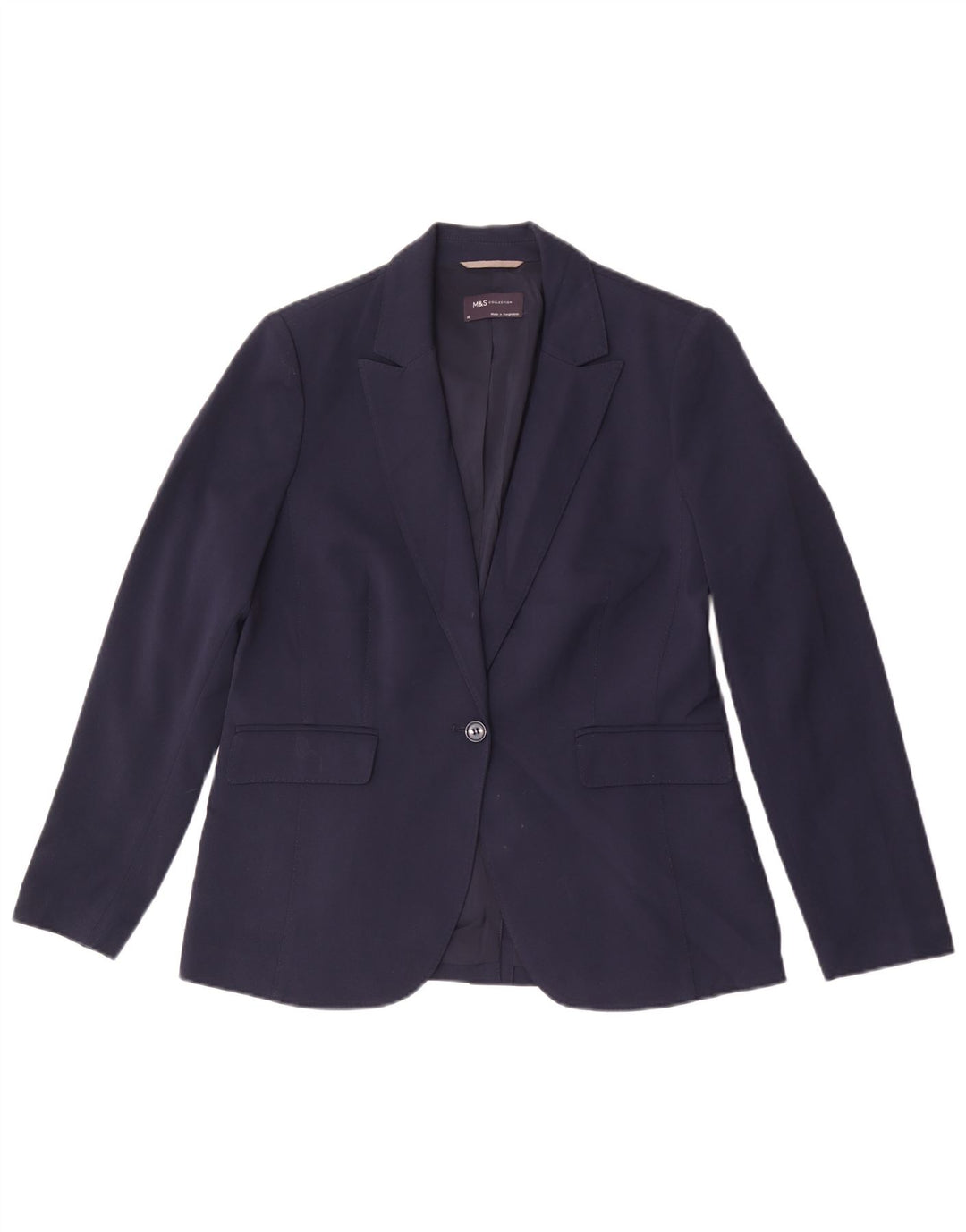 Jachetă pentru femei Marks & Spencer cu 1 nasture, mare, bleumarin, UK 14