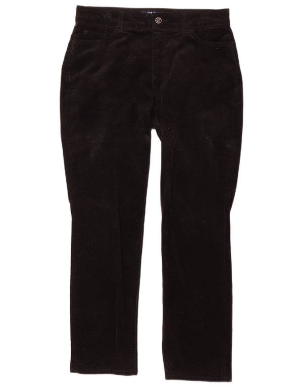 Pantaloni Chaps pentru femei cu talie înaltă din velur, US 10 Large W30 L29 Negru