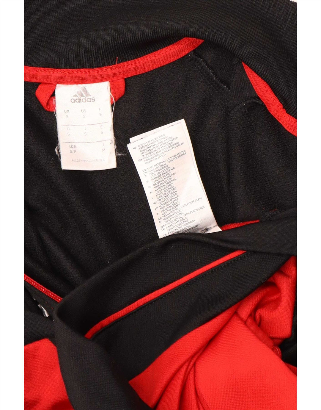 Jachetă de top pentru trening pentru bărbați Adidas, negru, poliester color bloc