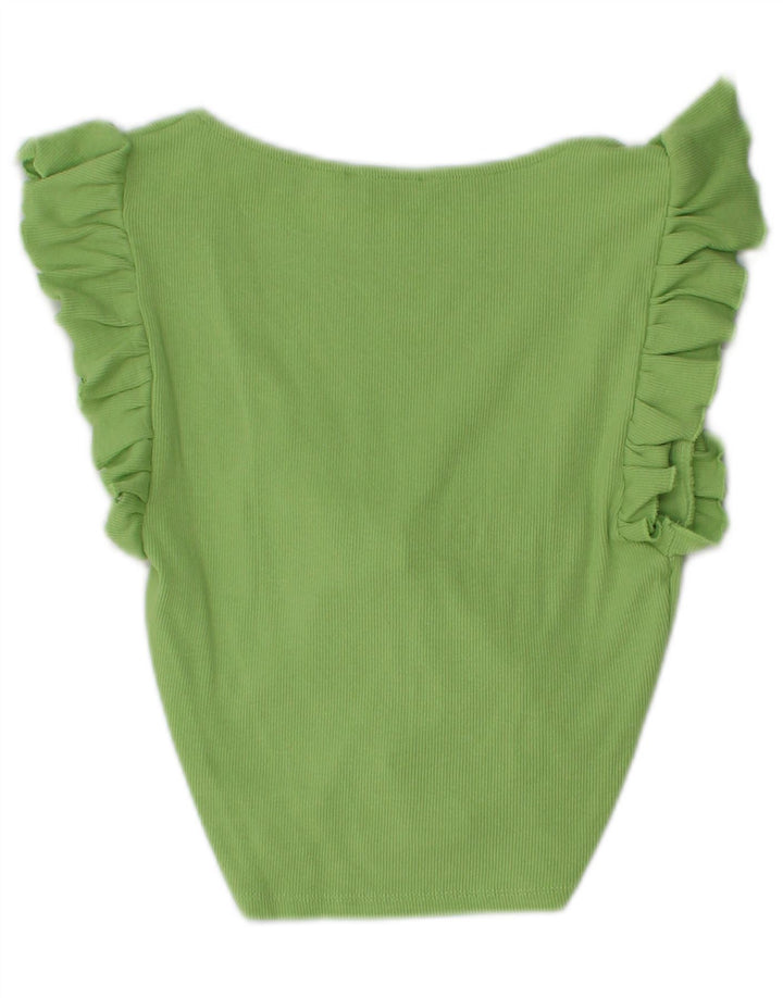 Bluză Crop Top pentru Damă Zara UK 12 Verde Mediu