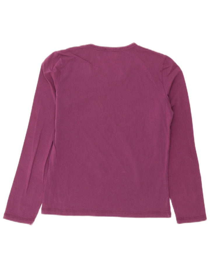 Marlboro Classics Top grafic pentru femei cu mânecă lungă UK 12 Mov mediu