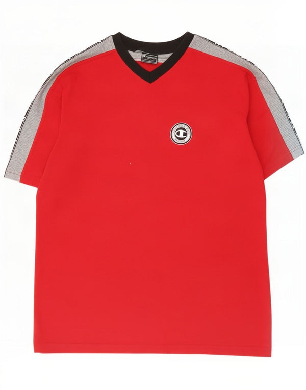 Tricou grafic pentru bărbați Champion Top mare, roșu, bumbac color bloc