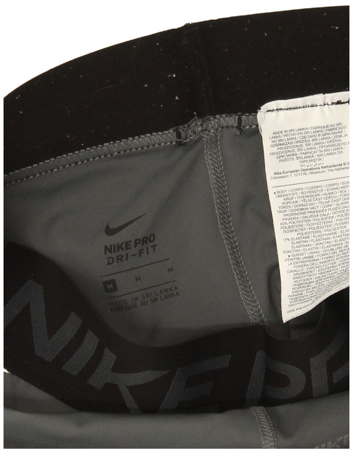 Leggings grafic Nike Dri Fit pentru femei UK 12 Medium Gri Poliester