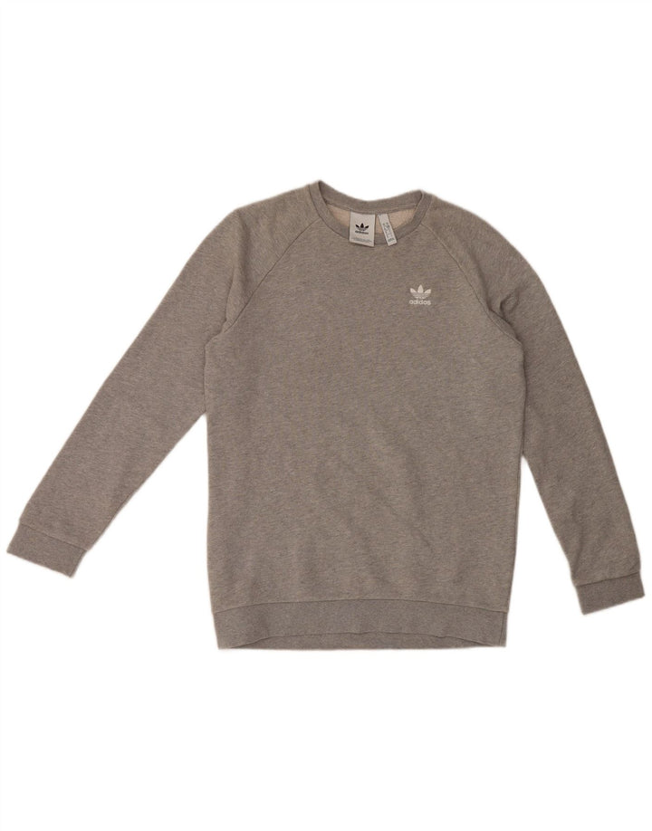 Hanorac pentru bărbați Adidas Jumper mic, gri, bumbac