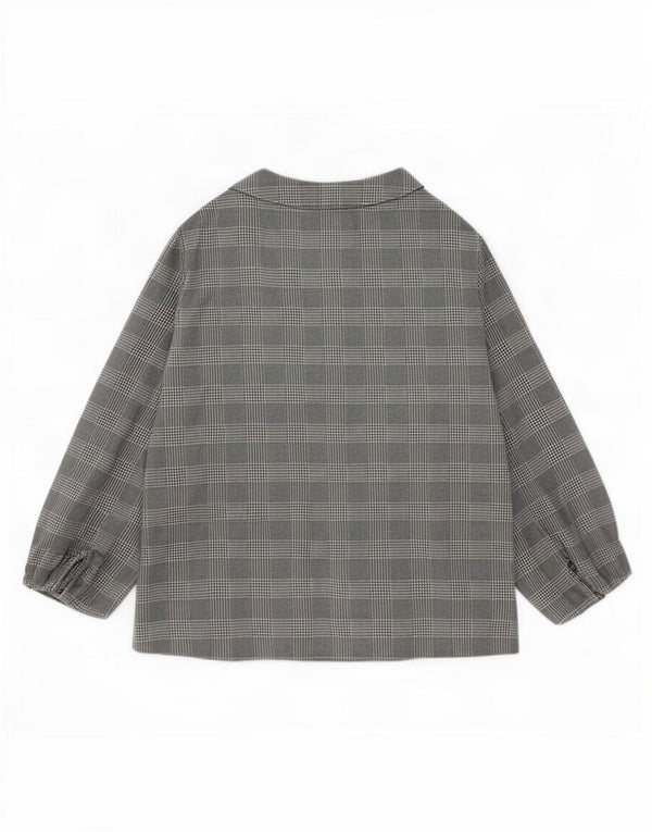 Top cardigan deschis pentru femei Lipsy UK 12 Poliester cu carouri gri mediu
