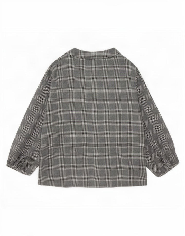 Top cardigan deschis pentru femei Lipsy UK 12 Poliester cu carouri gri mediu