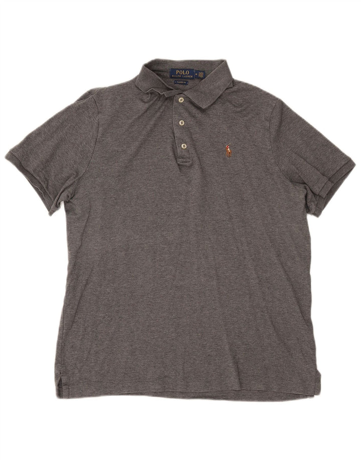 POLO RALPH LAUREN Tricou polo pentru bărbați, cu croială clasică, gri mediu