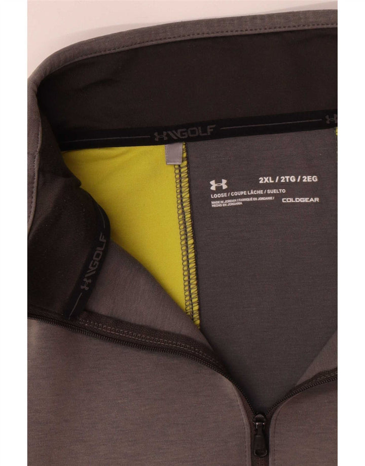 Top de trening Under Armour Cold Gear Pullover pentru bărbați 2XL, gri, bloc de culoare