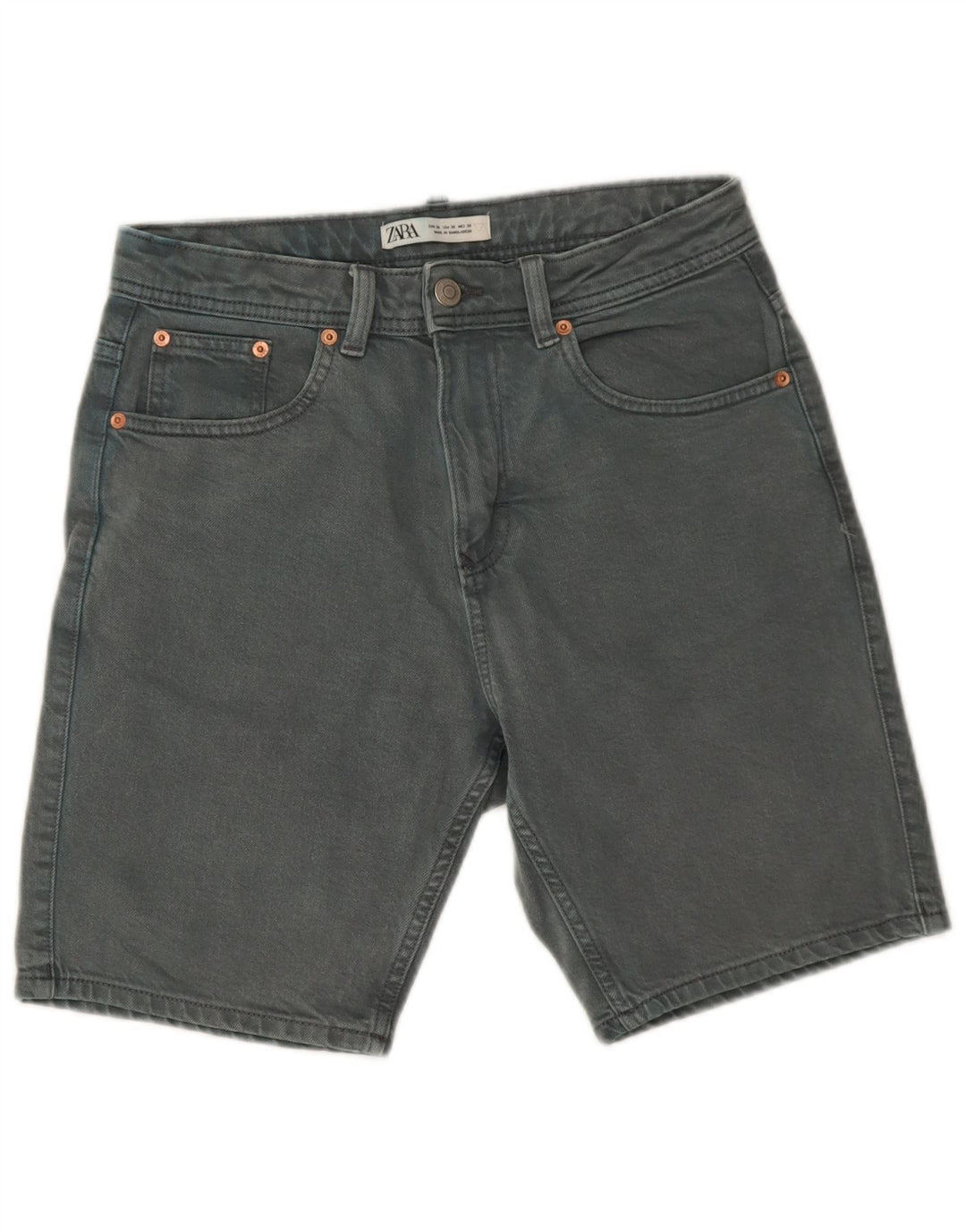 Pantaloni scurți din denim pentru bărbați Zara EU 38 Small W30 Bumbac albastru