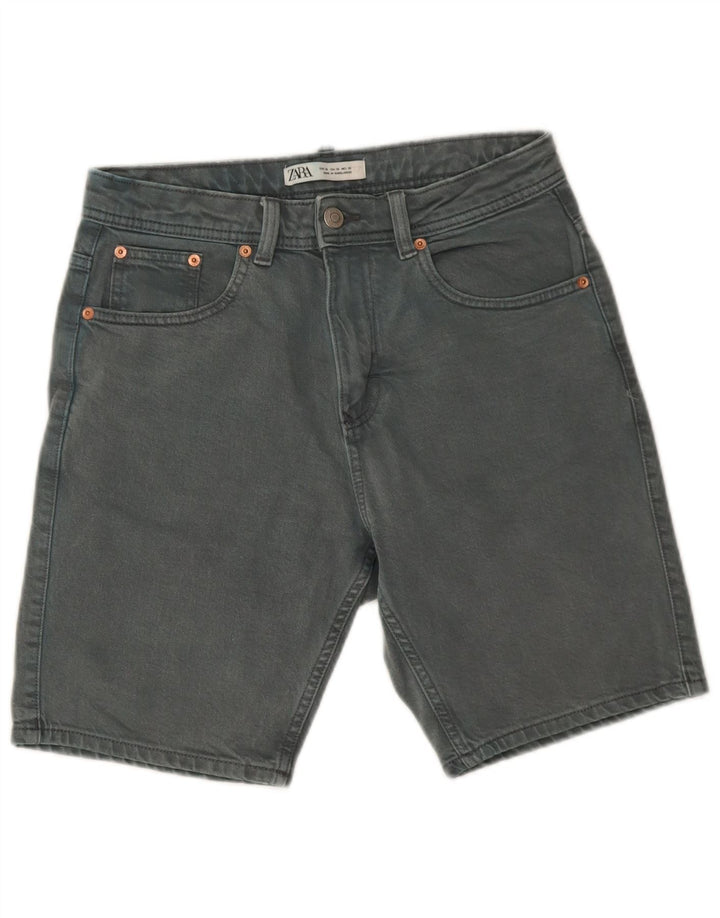 Pantaloni scurți din denim pentru bărbați Zara EU 38 Small W30 Bumbac albastru
