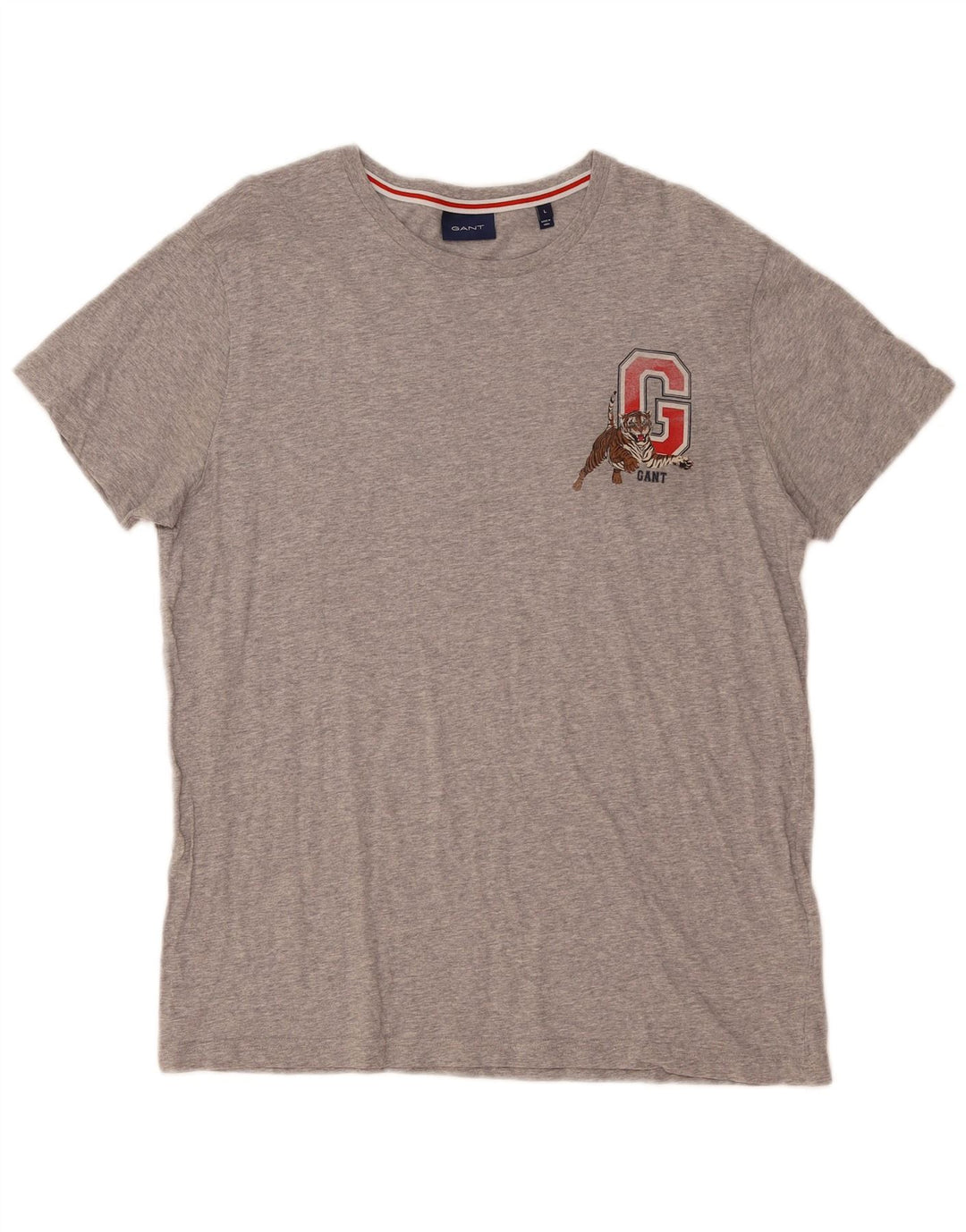 Tricou grafic Gant pentru bărbați Top mare din bumbac gri
