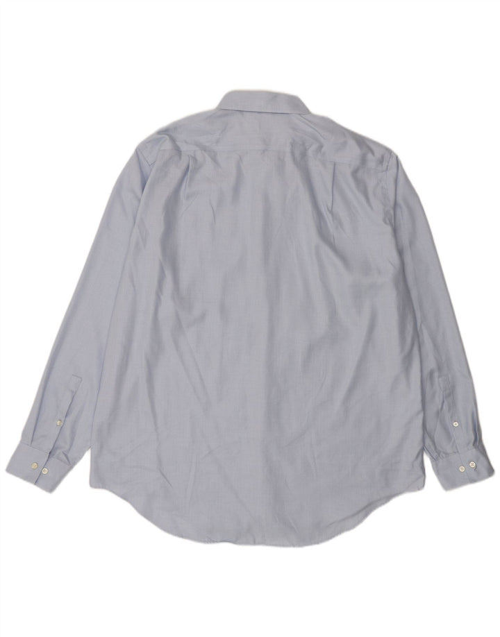 Cămașă subțire Calvin Klein pentru bărbați NON - IRON Mărimea 18 2XL Bumbac albastru