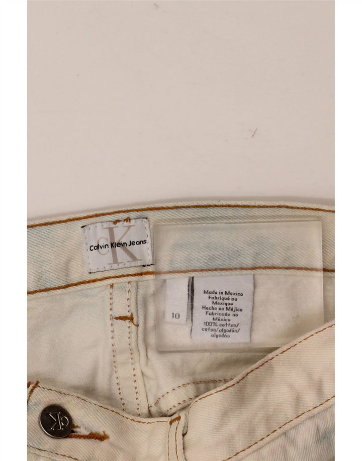 Pantaloni scurți din denim pentru femei CALVIN KLEIN US 10 Large W32 Blue Tie Dye Bumbac