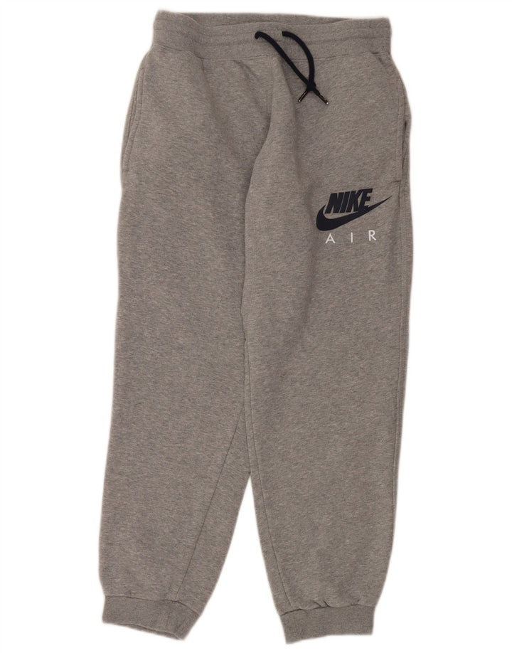 Pantaloni de trening grafic pentru bărbați NIKE Pantaloni de jogging mari, gri bumbac cu pete