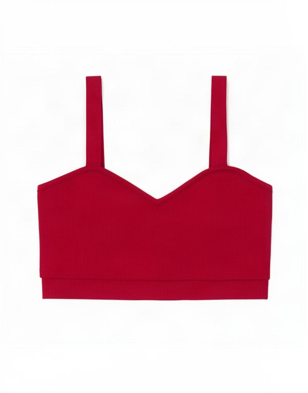 Top Crop tricot pentru femei Zara UK 12 Medium Pink Nylon