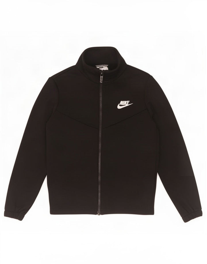 Jachetă de top pentru trening grafic Nike pentru băieți 8-9 ani Poliester negru mic