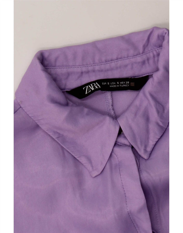 Bluză cămașă supradimensionată pentru femei Zara UK 10 Mic violet