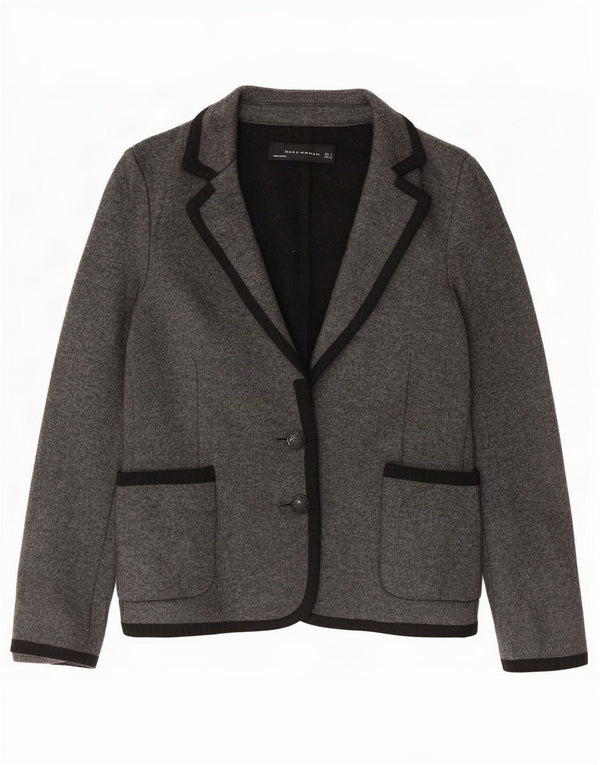 Jachetă pentru femei Zara, tricot cu 2 nasturi, UK 10, gri mic