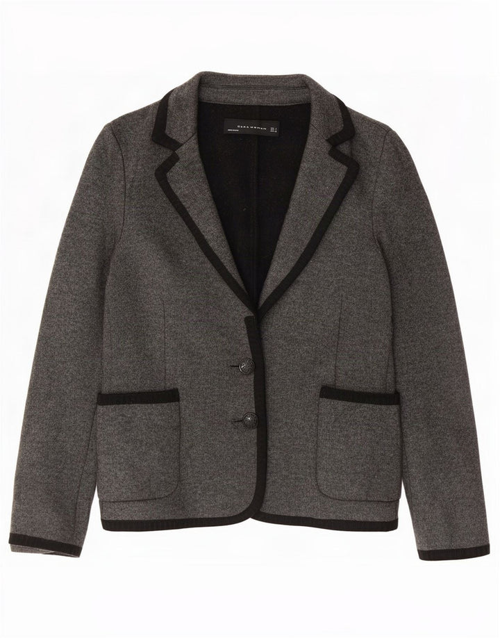 Jachetă pentru femei Zara, tricot cu 2 nasturi, UK 10, gri mic