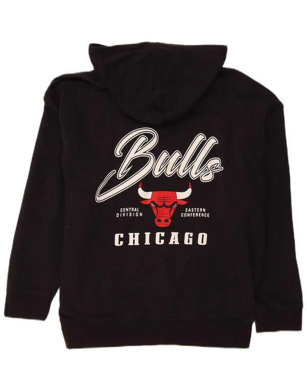 Pulover NBA pentru băieți Chicago Bulls Graphic Loose Fit 13-14 ani XL Negru