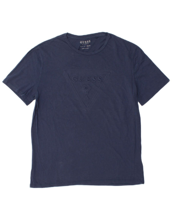 Tricou grafic Guess pentru femei, UK 18 XL, bumbac bleumarin
