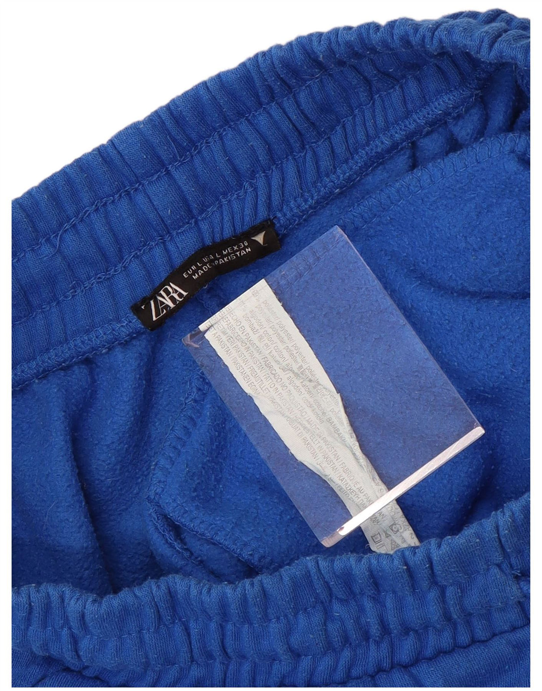 Pantaloni de trening Zara pentru femei Joggeri UK 14 Poliester albastru mare