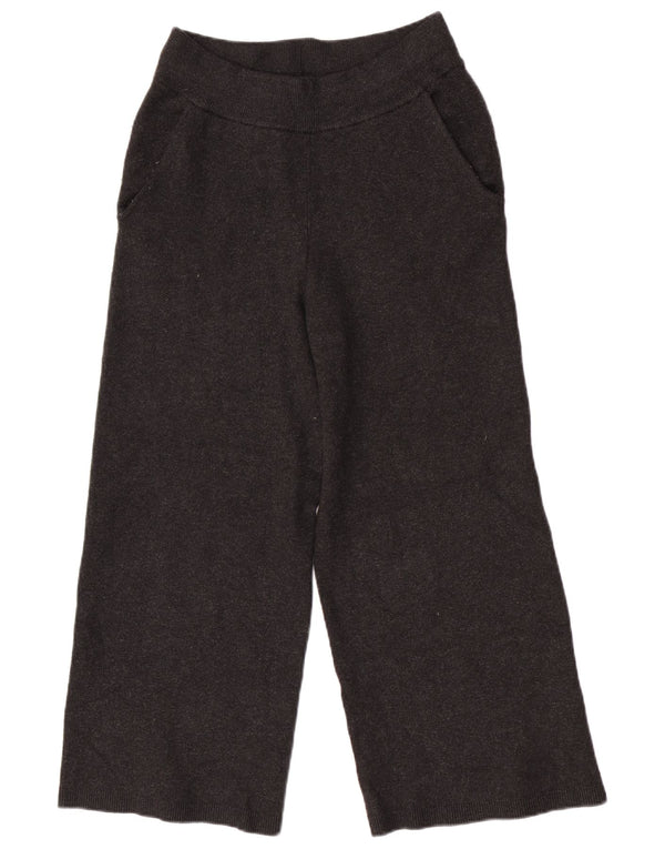 Pantaloni de trening Massimo Dutti pentru femei, tricot, cu picior larg, Marea Britanie 4 XS, negru