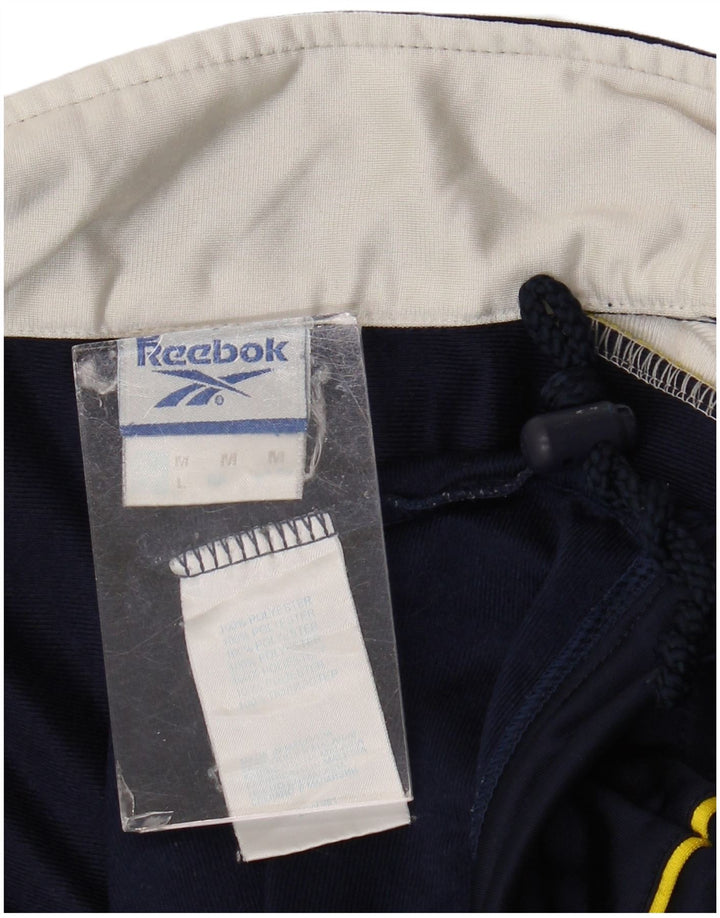 Jachetă de top pentru trening grafic Reebok pentru bărbați, mediu albastru bleumarin, bloc de culoare