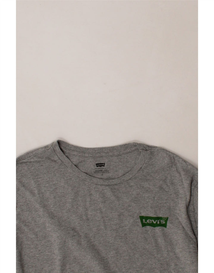 LEVI'S Mens Graphic Top Long Sleeve Large Grey Cotton Vintage Levi's and Second-Hand Levi's from Messina Hembry 