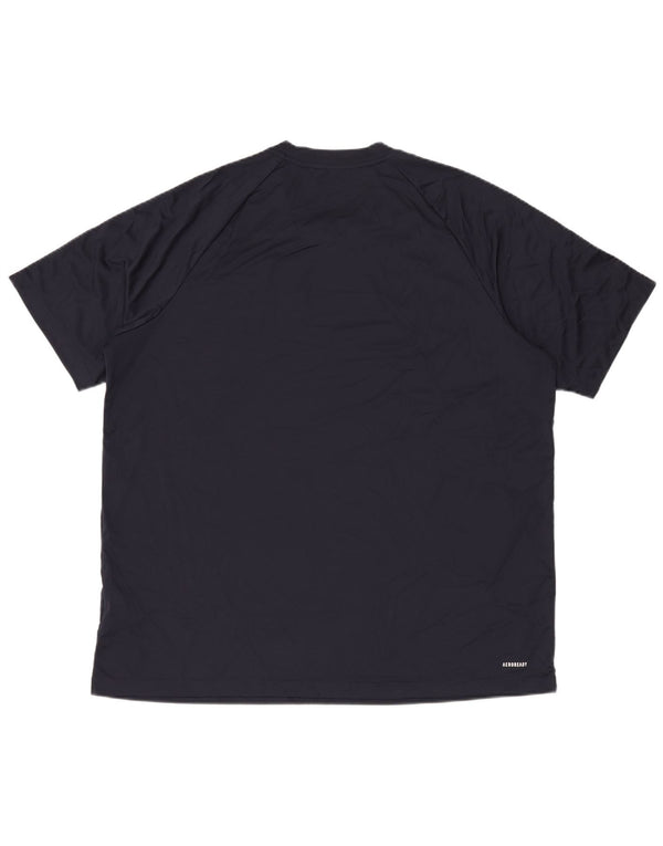 Tricou pentru bărbați Adidas Aeroready Top 2XL poliester bleumarin