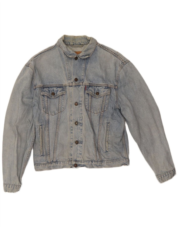 Jachetă de blugi pentru bărbați Levi's UK 38, bumbac albastru mediu
